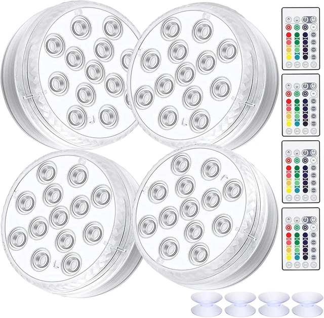 4 Pièce Éclairage de la Piscine LED Éclairage RGB Étanche Télécommande