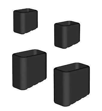 Kit Piedini Di Ricambio Scala 4pz Antiscivolo, In Plastica. MADE IN ITALY