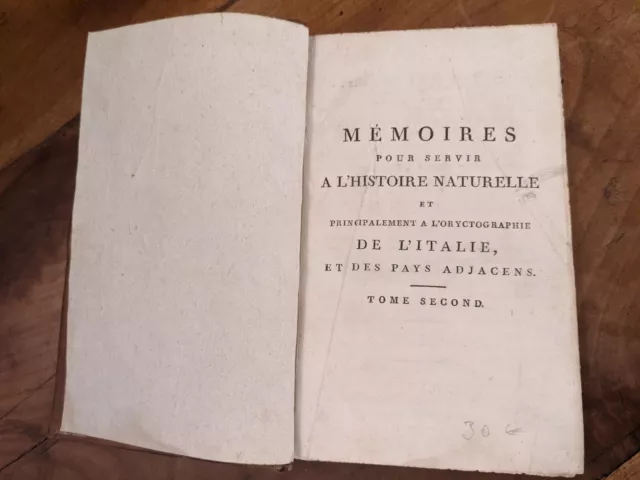 livre ancien-A. Fortis-Mémoire pour servir à l hist. nat. de l Italie-tom 2-1802 3