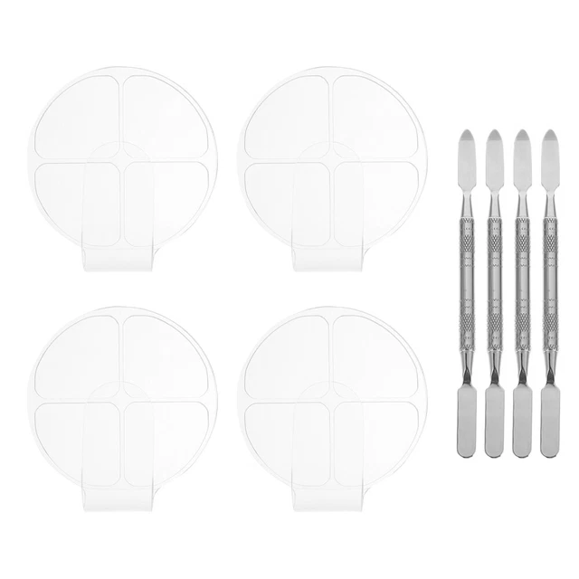 4 pz set manicure supporto smalto cosmetico dipinto acciaio inossidabile