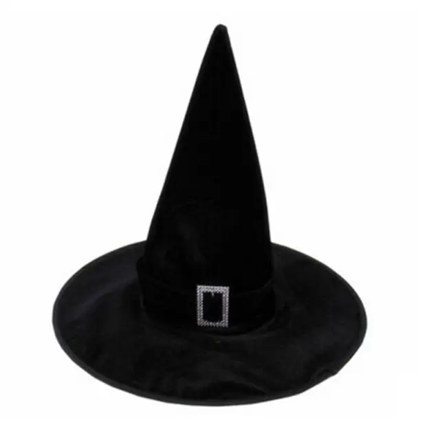 Cappello da mago o strega di Halloween unisex taglia unica nero
