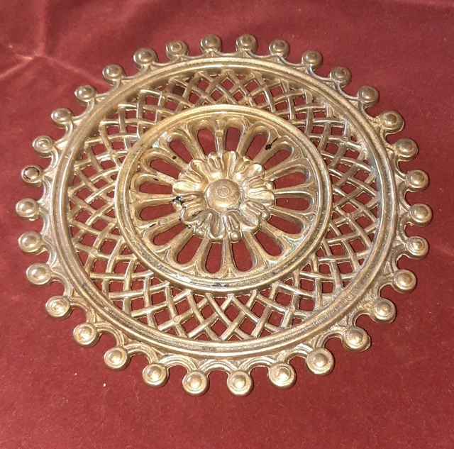 Set De Dessous De Plat Ronds Vintage Aluminium - Années 1930/1940 - Finition Mate - Taille Moyenne