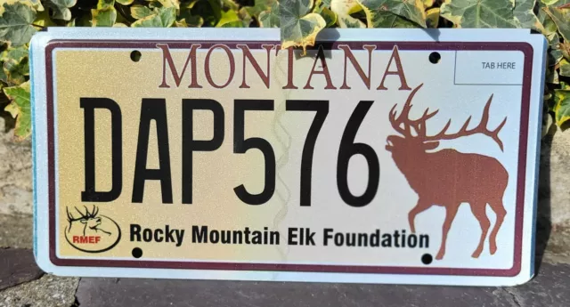 Plaque d'immatriculation Montana DAP576 USA License Plate - Elk