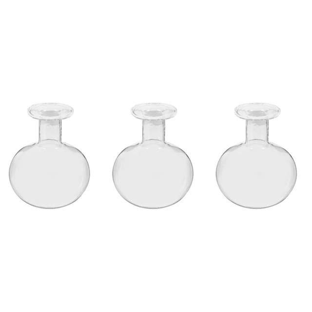 Hermosos centros de mesa de mesa con botella de vidrio transparente botella de flores 3 piezas