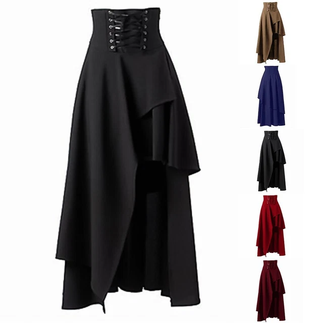 Costume jupe punk style rétro noir gothique gothique corset