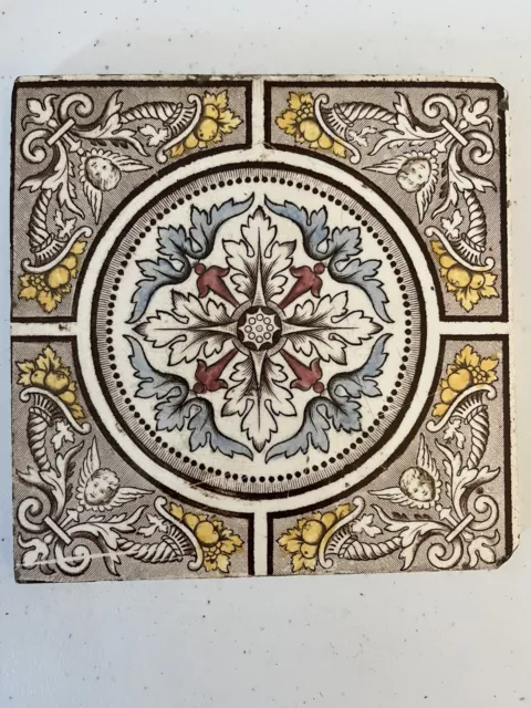 antique English Wedgwood Art Nouveau Tile 6x6