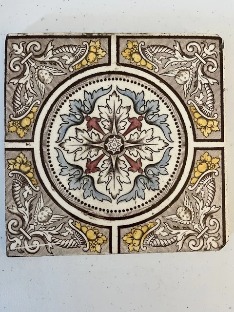 antique English Wedgwood Art Nouveau Tile 6x6