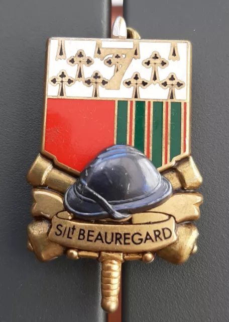 Insigne Promotion SLT BEAUREGARD WWI GUERRE 1914 CASQUE ADRIAN ORIGINAL BADGE