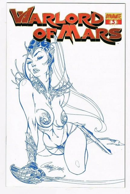 Warlord of Mars # 3 Blue Ink Variant HTF J Scott Campbell NM- Combine Shipping