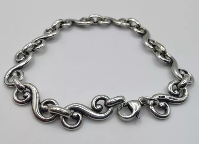 RETIRED JAMES AVERY Scroll Swirl Wave Link Bracelet 7.75