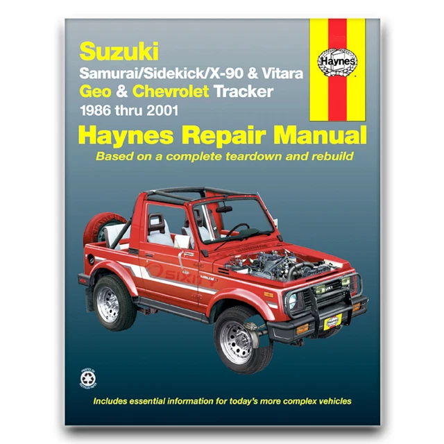 Haynes 90010 Repair Manual Suzuki Samurai 86-95 Sidekick 89-98 X-90 96-98 tn