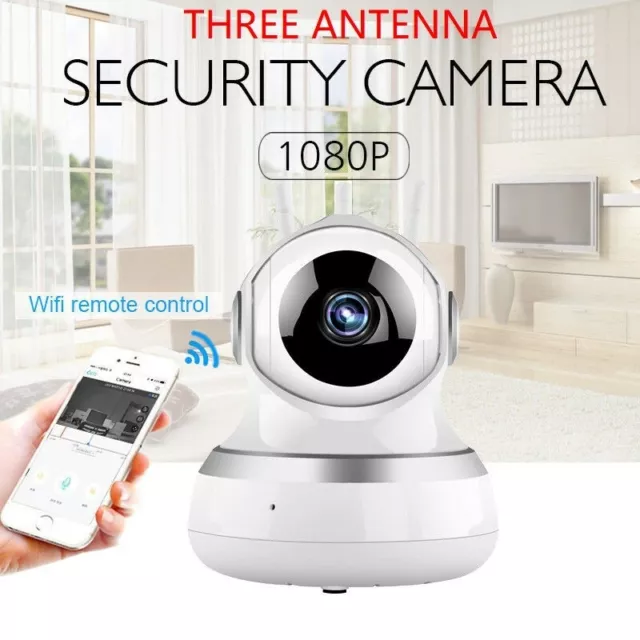 1080P HD Home Night Security Network IP Wifi Camera Wireless Smart Three Antenna