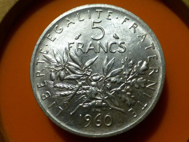 5 Francs - Semeuse (Argent) - 1960 - Rare Qualite Sup+ !