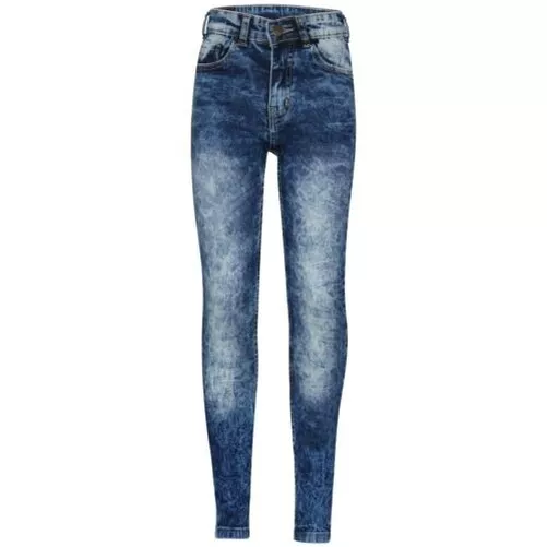 Bambini Cravatta Tintura Blu Scuro Denim Jeans Comfort Stretch Pantaloni Età