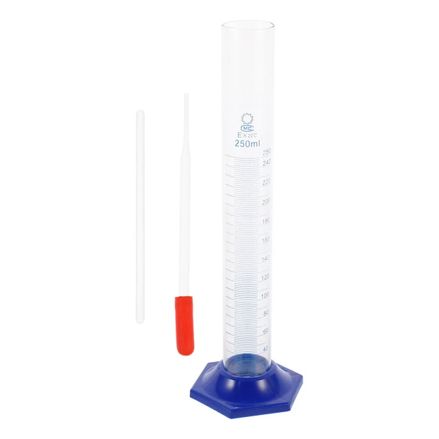 GLASS MEASURING TUBE Graduated Cylinder Clear Glass Test Tube £11.22