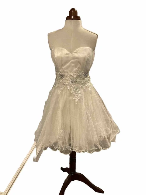 Abito Corto Free People In Pizzo Swing Con Strati, Nuovo Con Etichette, Taglia XS, Colore Avorio
