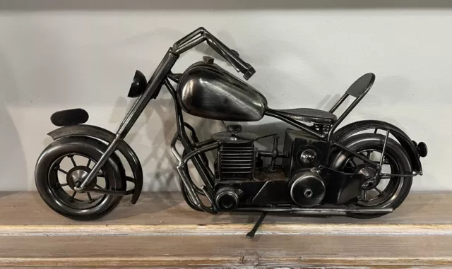 Motorcycle Metal Harley Davidson Decor Standing figurine model toy art sculpted