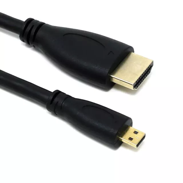 Micro HDMI (type D) to HDMI (type A) Cable - 3.5ft for Raspberry Pi 4 & Pi  5