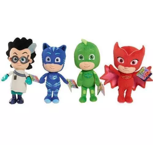 4pcs/set PJ Masks Figuren Hauptquartier Plüsch Catboy Gecko Eulette Spielzeug DE