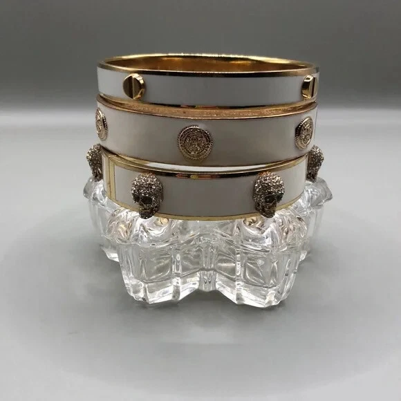 Curated bundle enamel bracelets C Wonder skull  and more statement/designer look