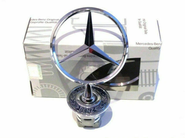 Schwarzes Mercedes-Stern-Emblem 44 Mm – Für Motorhaube Von E200, C180, CLK200, S350
