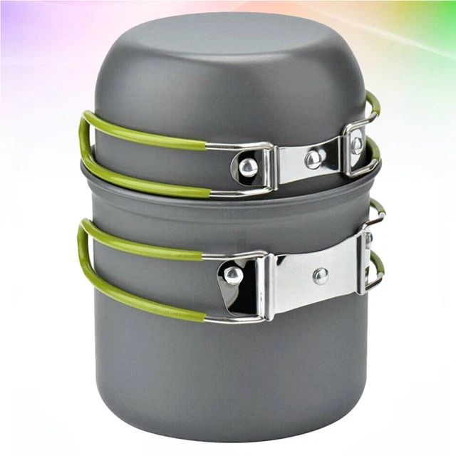 Juego de utensilios de cocina de camping olla al aire libre sin sartén para mochilas caminatas