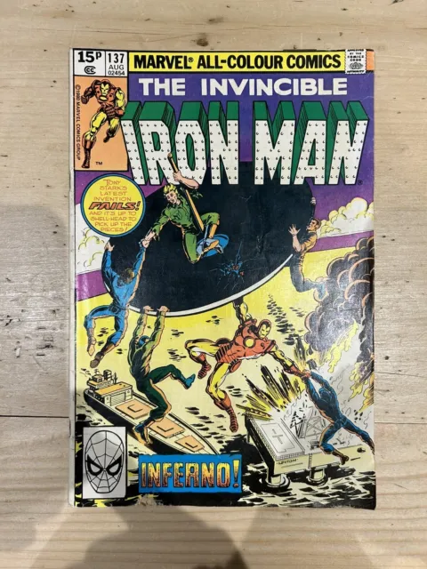 INVINCIBLE IRON MAN #137 Marvel Comics UK Price 1980 VG Vintage Comic Book