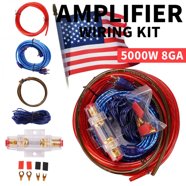 CAR AUDIO CABLE Kit 1500W Amp Amplifier Install RCA Subwoofer Sub