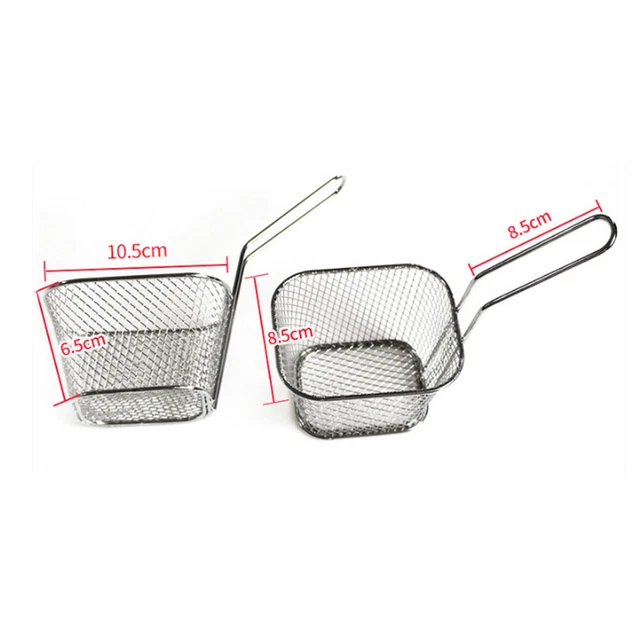 Camarones pescado cesta para freír patatas fritas tamiz para freír acero inoxidable