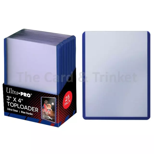25 Ultra PRO Blue Regular 35pt Card Toploaders Topload Toploader Loaders 3x4"