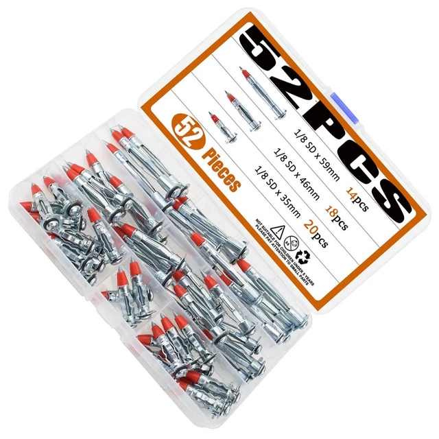 Kit ancoraggio a parete crive in acciaio zincato facile da usare 52 pz diverse d