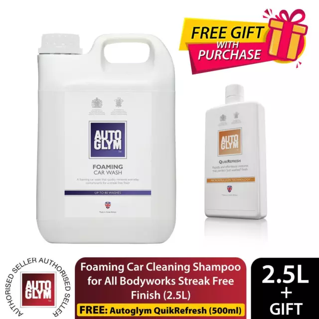 Autoglym Foaming Car Cleaning Shampoo for All Bodyworks Streak Free Finish 2.5 L