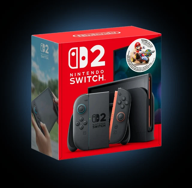 NINTENDO SWITCH 2 + Mario Kart World + Pro Controller 2 Bundle (Presale ...