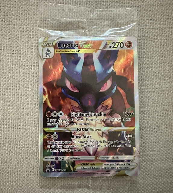 Pokémon-Karten TCG - Lucario VSTAR SWSH291 - Krone Zenith ETB Promo-Karte - versiegelt