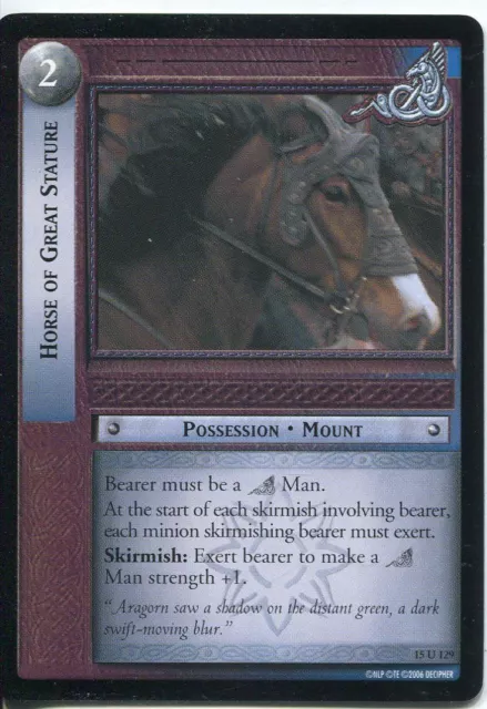 Lord Of The Rings CCG Hunters 15U129 Horse of Great Stature