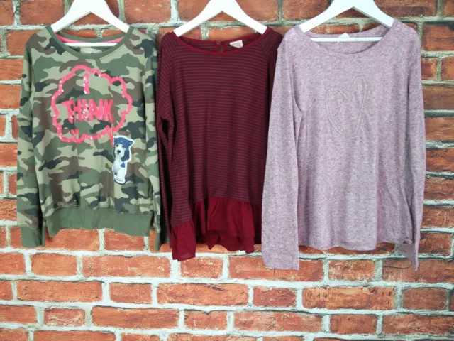 Girls Bundle Aged 11-12 Years Zara Next Long Sleeve T-Shirt Jumper Camo 152Cm