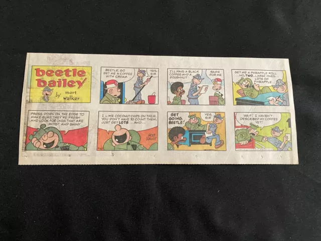 #Q11 BEETLE BAILEY by Mort Walker Sunday Third Page Comic Strip July 20, 1986