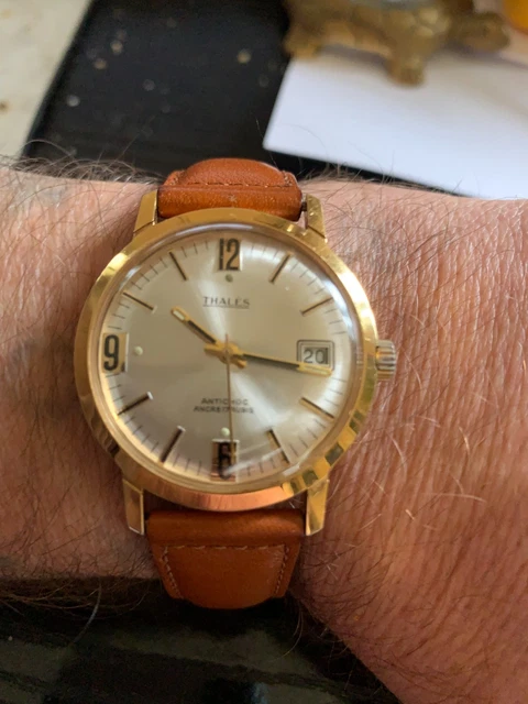 Montre Vintage Exacta Homme Mécanique 15 Rubis - Années 70, Cadran Blanc, Acier