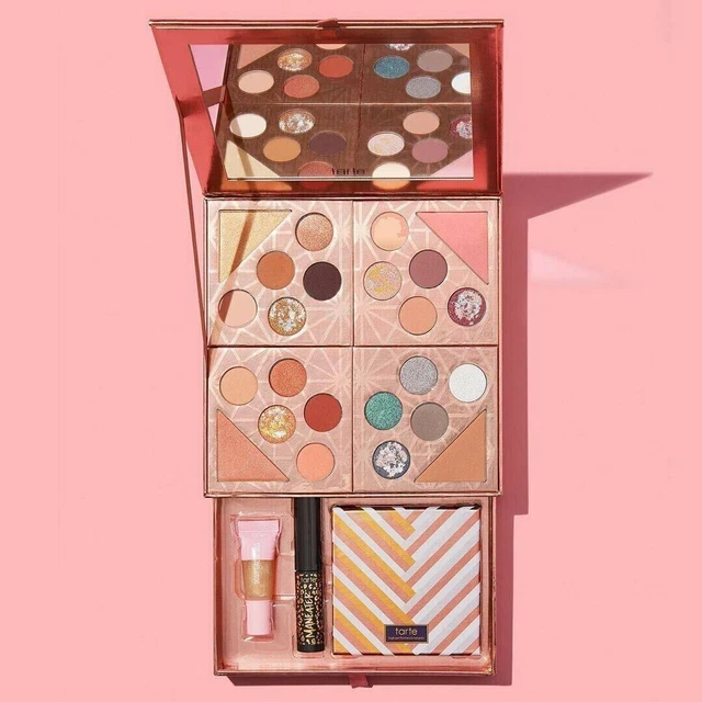 Juego de Regalo de Tarta y Glam para Coleccionistas Nuevo Manietador Rímel Sombra de Ojos Rubor Brillo