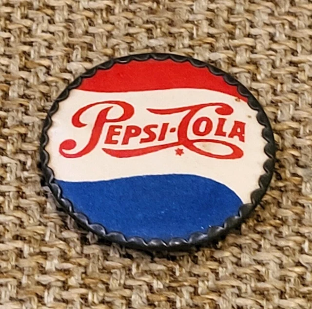 Vintage Pepsi Cola Pin Button Pinback1960s Ad 7/8 inch Diameter