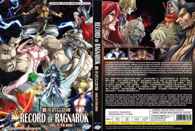 ENGLISH VERSION Record Of Ragnarok Season 2 (Vol.1-15End) DVD All