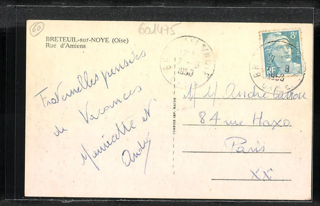 CPA Breteuil-sur-Noye, Rue d'Amiens 1950 2