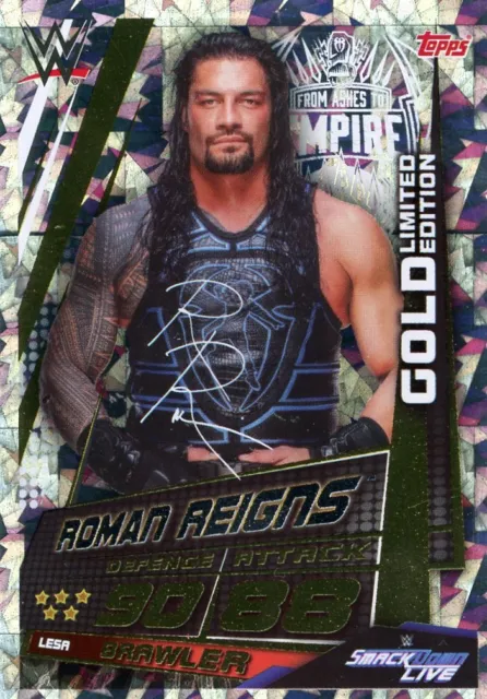 Karte LESA - Roman Reigns - Gold Limited Edition - WWE Slam Attax - Universe