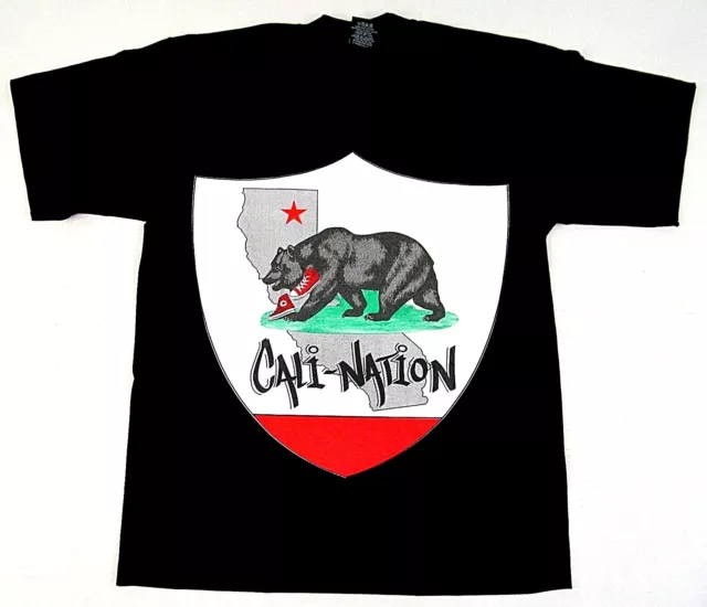 CALI NATION T-shirt CA California Republic Bear Tee Men Adult Men's LARGE New