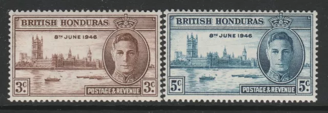 British Honduras 1946 Victory set SG 162-163 Mnh.