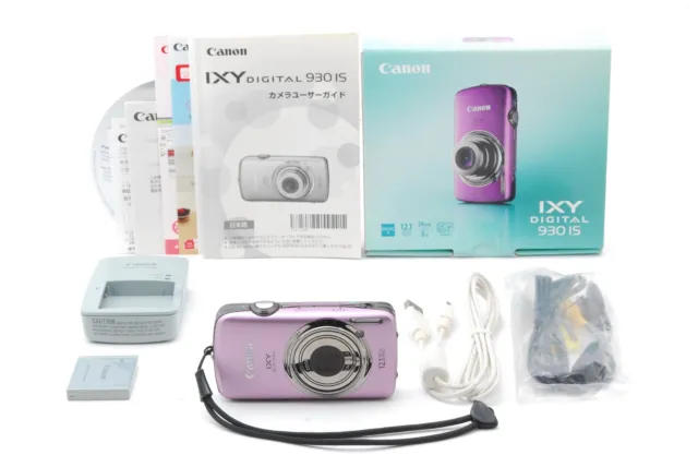 [NEAR MINT w/Box] Canon IXY DIGITAL 930 IS Purple Pink Digital Camera from JAPAN