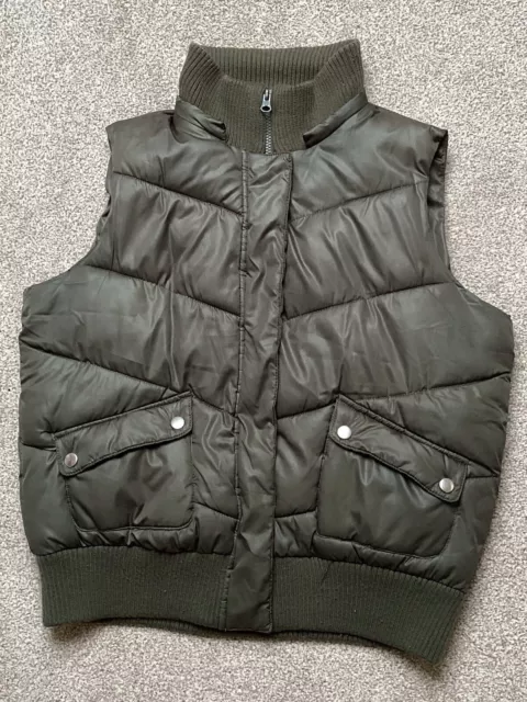 GREAT CONDITION. LADIES Khaki Green Puffa Type Body Warmer From Tesco Size 14 8.00 PicClick UK