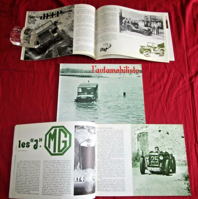 L'automobiliste N°26 : les  MG  type J ,  la JEEP ,  rallye Salmson