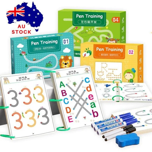 Magical Tracing Workbook Set Kids Child Preschool Practice Calligraphy Copybook