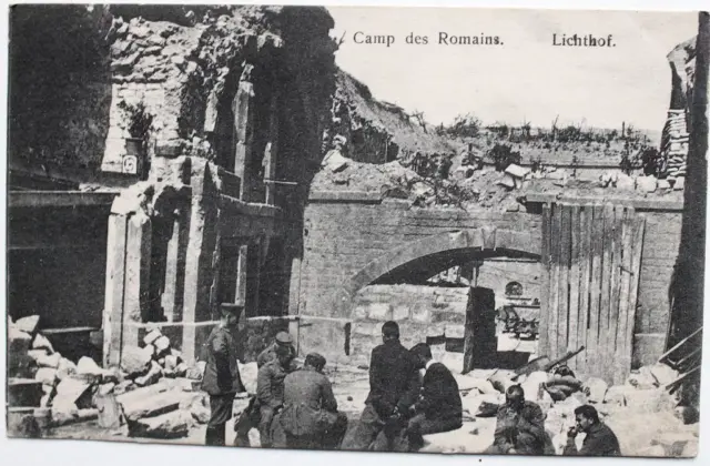 cpa animated barracks Fort Camp des Romains Saint-Mihiel meuse war 14-18